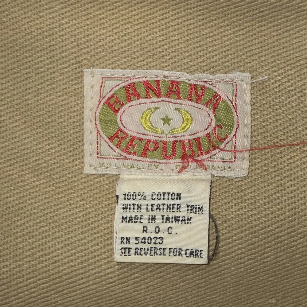Vintage 80s Banana Republic Canvas Leather Doctor Bag Safari Travel Duffel